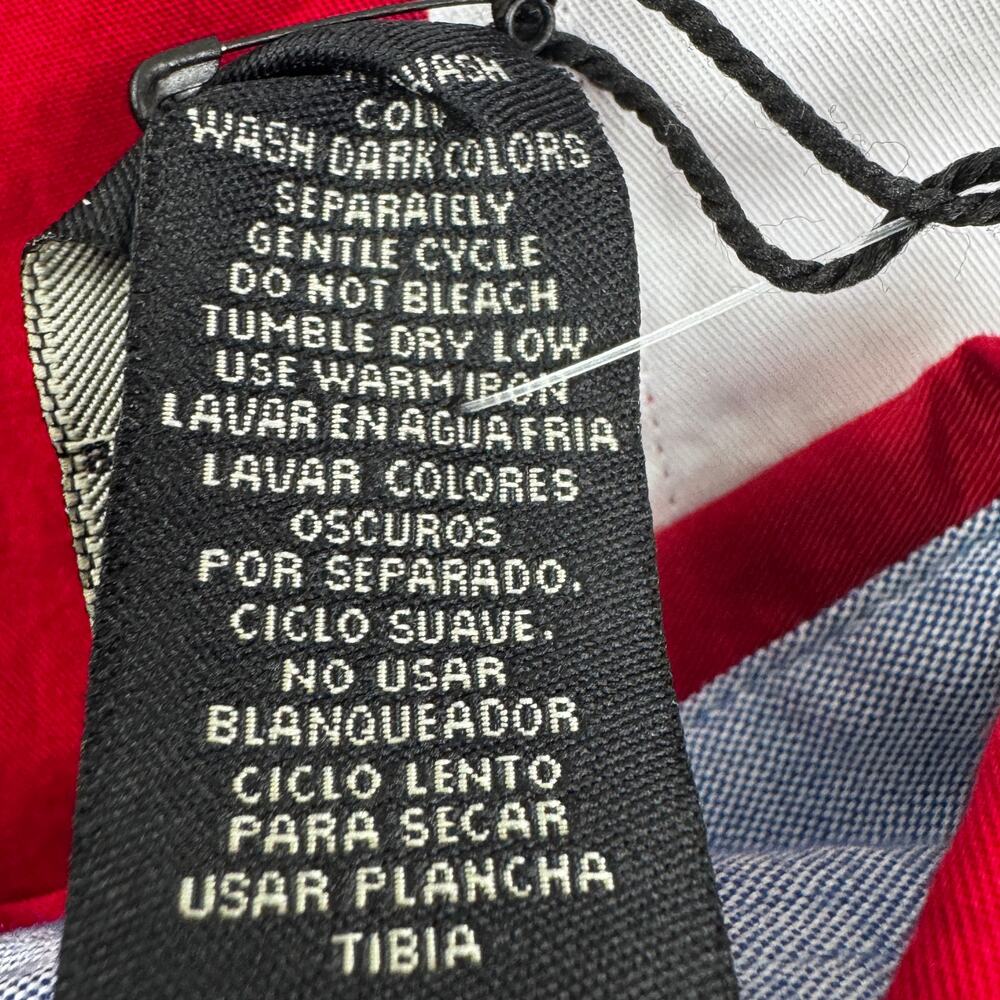 Cotton Traders USA Flag Patriotic Short Sleeve Button Down Shirt Men's Size XL - Picture 7 of 7